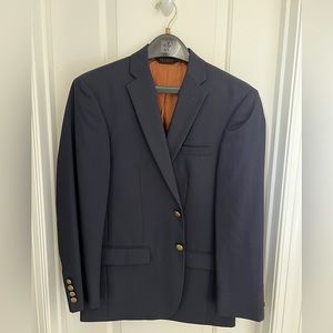 Navy sports coat with gold buttons, 37S